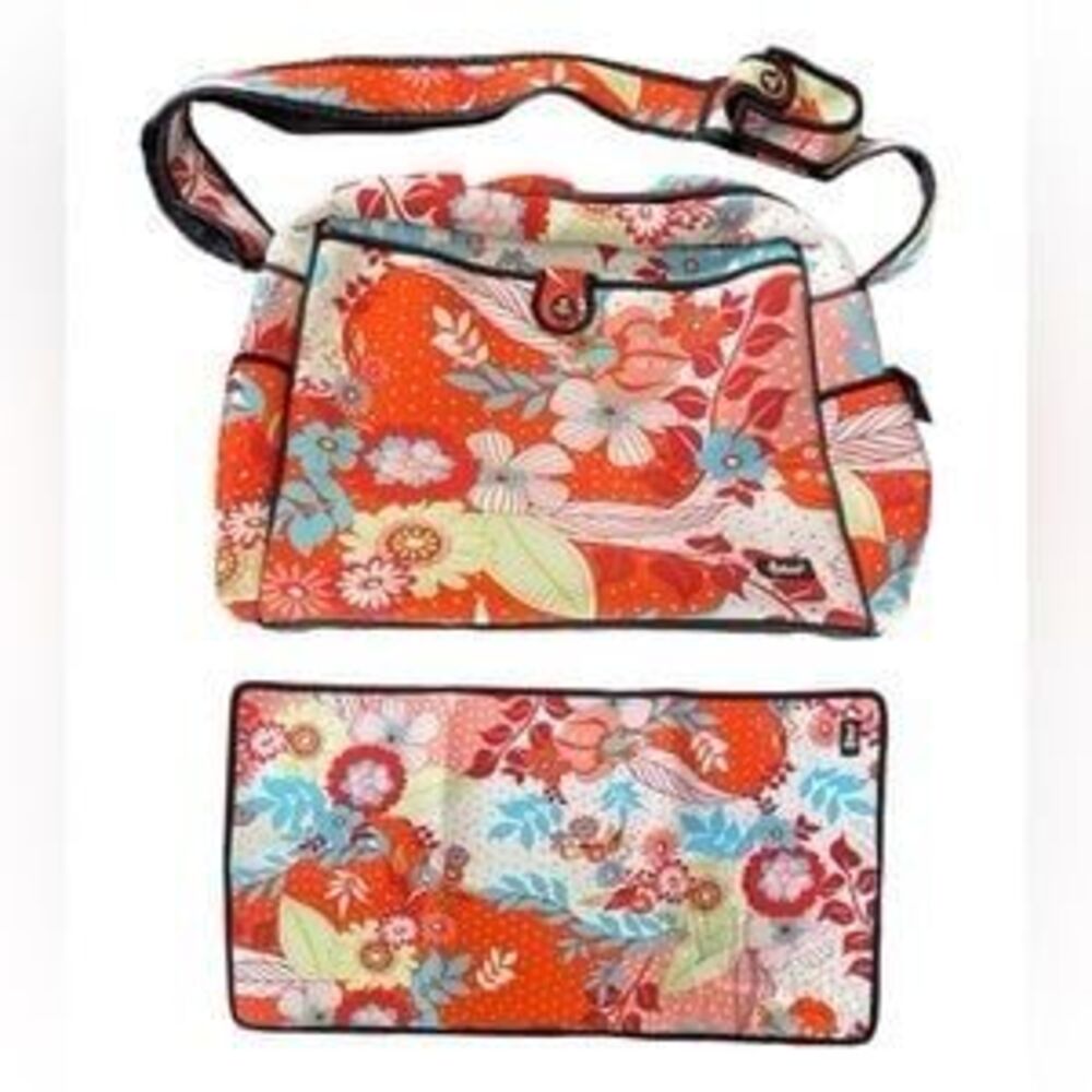Beach by CLC Neoprene Asian Floral Inspired Paisley On The Go Diaper Bag